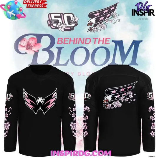 Discover Washington Capitals Cherry Bloom Hockey Jersey