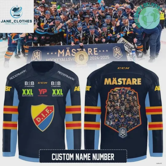 Discover Personalized Djurgardens IF Mstare Allsvenskan Hockey Jersey