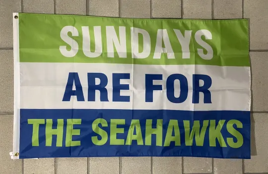 Football Flag Seattle Seahawks football Sunday Beer Tailgate Party USA 3x5’