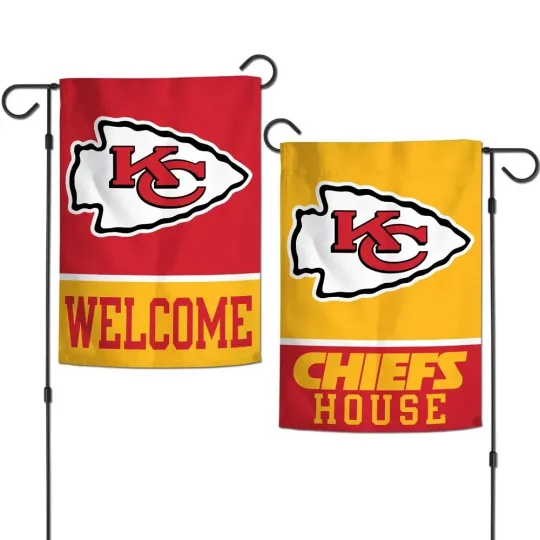 Discover Kansas City Chiefs Welcome Double Sided Garden Flag 12.5 x 18 Inch