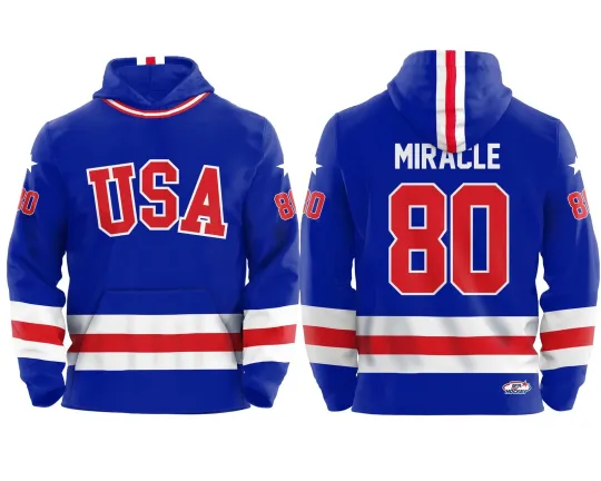 USA Hockey Miracle on Ice 1980 3D Hoodie