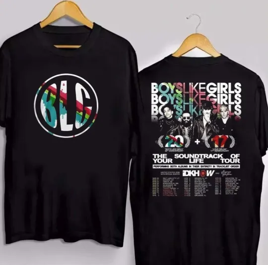 Discover Boys Like Girls The Soundtrack Of Your Life 2026 Tour-2 Side T-Shirt
