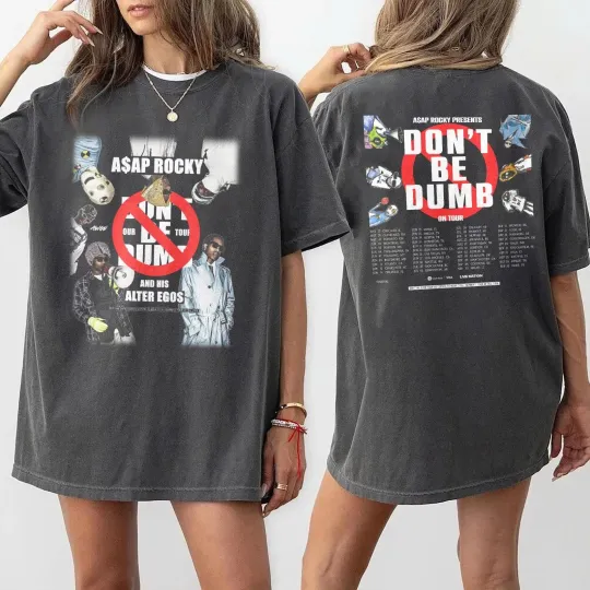 Discover Colors Rocky ASAP Announces the 2026 “don’t Be Dumb” Tour Shirt