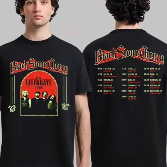 Discover Black Stone Cherry The Celebrate Tour 2026 Europe Schedule Dates T-Shirt