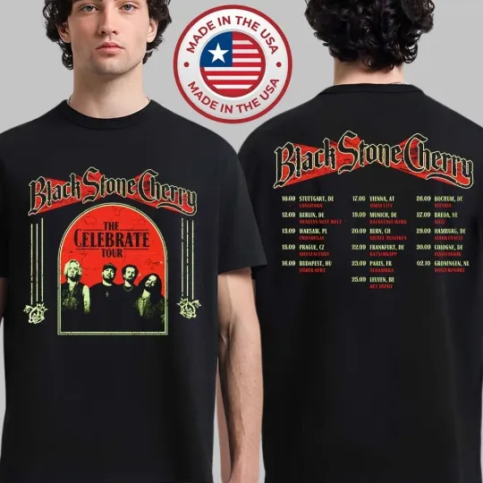 Discover Black Stone Cherry The Celebrate Tour 2026 Europe T-Shirt