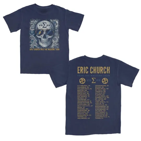 Discover E Church Free The Machine Tour 2025 2026 T-shirt
