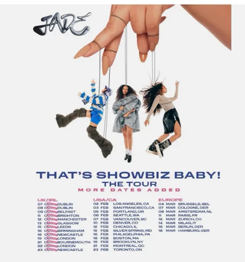 Discover JADE 2026 North American tour poster