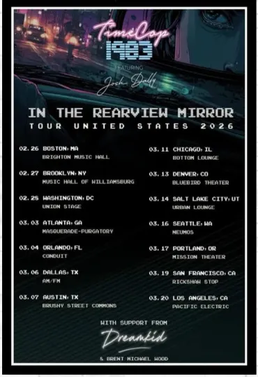 Discover Timecop1983 US Tour 2026 Poster