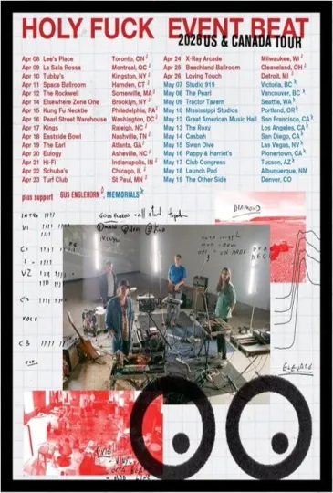 Discover Holy Fvck US & Canada Tour 2026 Poster