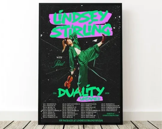 Discover Lindsey Stirling Duality Untamed Tour USA Summer 2026 Poster