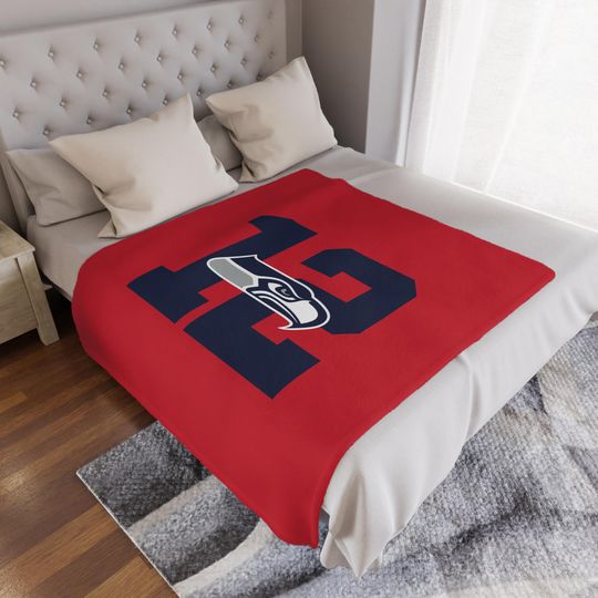 12 Seahawks Minky Blanket | Unique Football Fleece Blanket