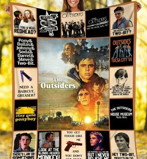Discover The Outsiders 80s Ponyboy Teen Vintage Holiday, Birthday Gifts Fleece Blanket