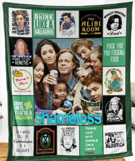 Discover Shameless Tv Series Frank Gallagher Fiona Gallagher  Gift for Fan Fleece Blanket