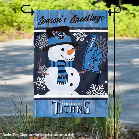 Discover Tennessee Titans Holiday Winter Snow Official Garden Yard Banner Flag