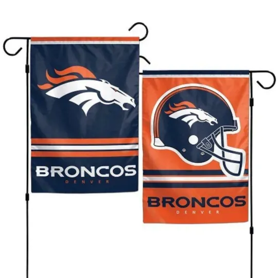 Denver Broncos Garden Flag 12x18