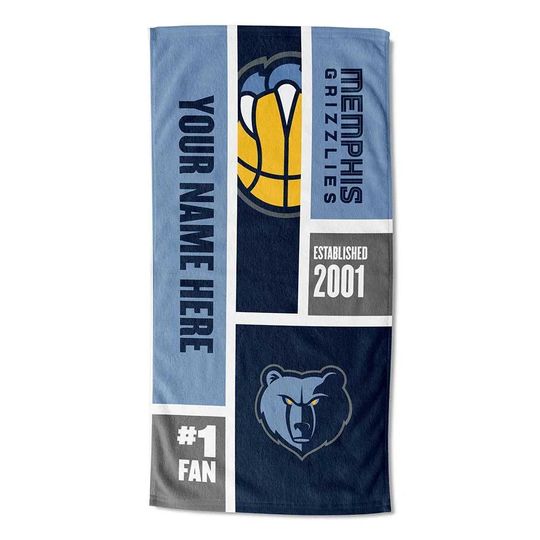 Discover Memphis Grizzlies Beach Towel: Personalized NBA Colorblock Fan Gift