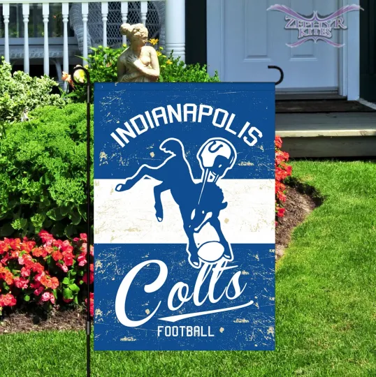 Discover Vintage Indianapolis Colts garden flag 12"x18" Double sided Officially Licensed