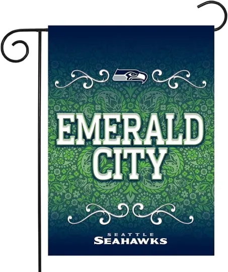 Seattle Seahawks Premium Double Sided Garden Flag Banner, 13x18 Inch, Display...