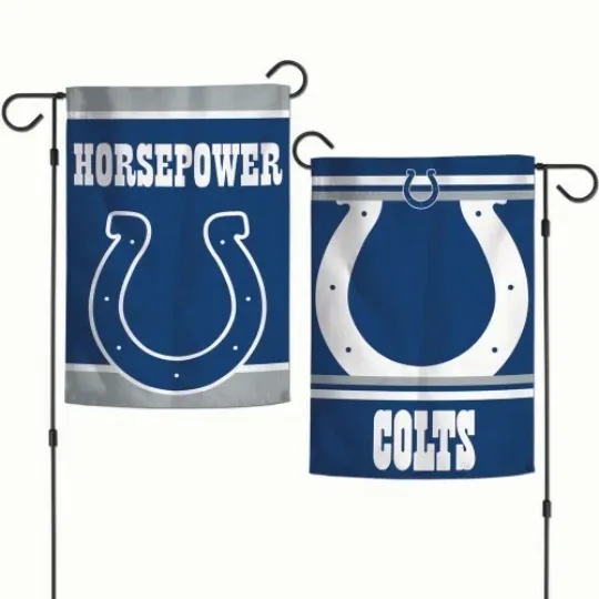 INDIANAPOLIS COLTS DOUBLE SIDED GARDEN FLAG 12"X18" YARD BANNER football