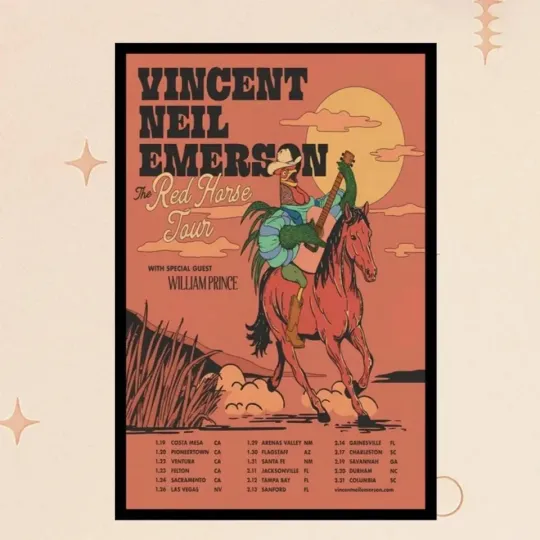 Discover Vincent Neil Emerson Concert Tour 2026 Poster