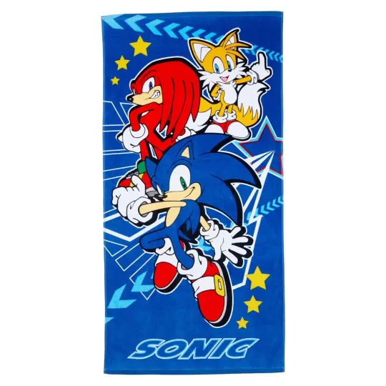 Discover Sonic the Hedgehog Kids Beach Towel, Cotton Blend