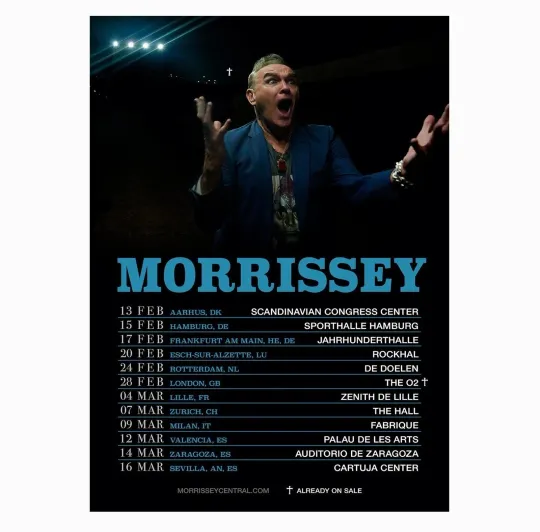 Discover Morrissey Tour 2026 Poster