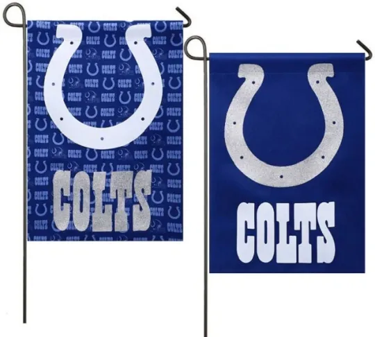 Discover Indianapolis Colts football 12.5" x 18" Jersey Foil Garden Flag