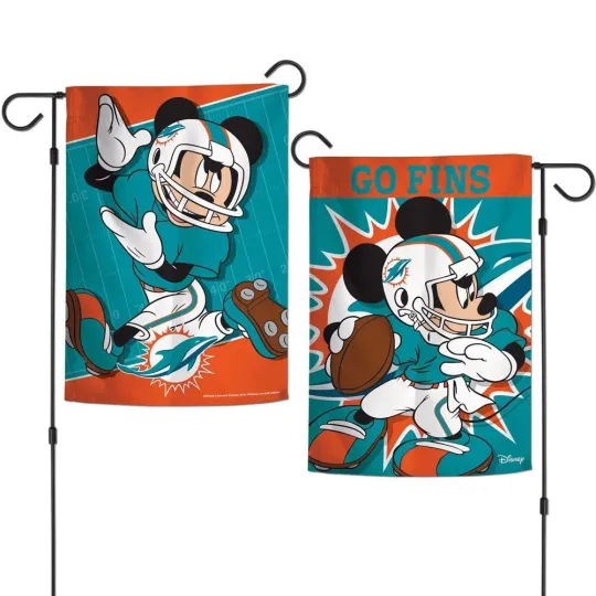MIAMI DOLPHINS, 2/SIDED GARDEN FLAG FROM WINCRAFT