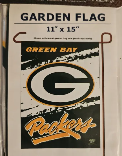 Green Bay Packers  football Football 11" X 15" Garden Banner Flag NIP NEW Wincraft