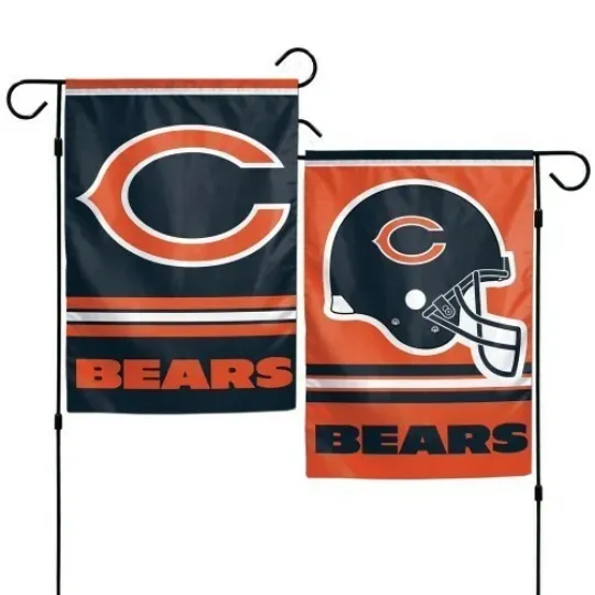 CHICAGO BEARS ~ 2-Sided football 12.5 x 18 Garden Flag Banner ~ New!