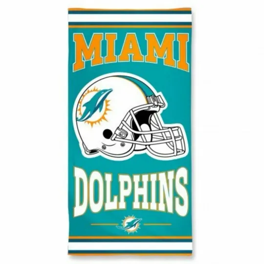 Discover football Miami Dolphinss Beach Towels