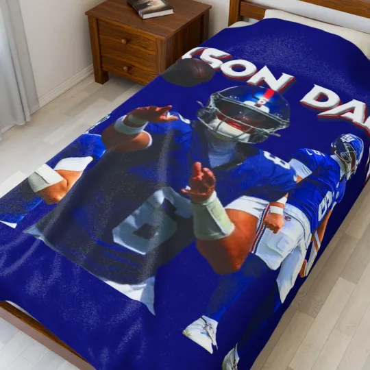 Discover Velveteen Plush Blanket — Jaxson Dart Football Collage Throw