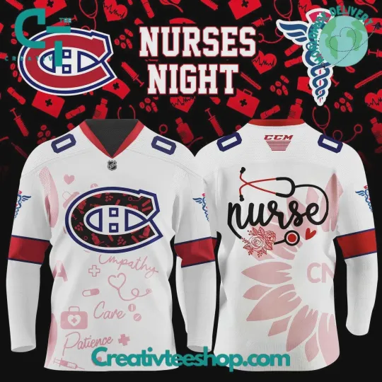 Discover Personalized Montreal Canadiens x Nurses Night Hockey Jersey