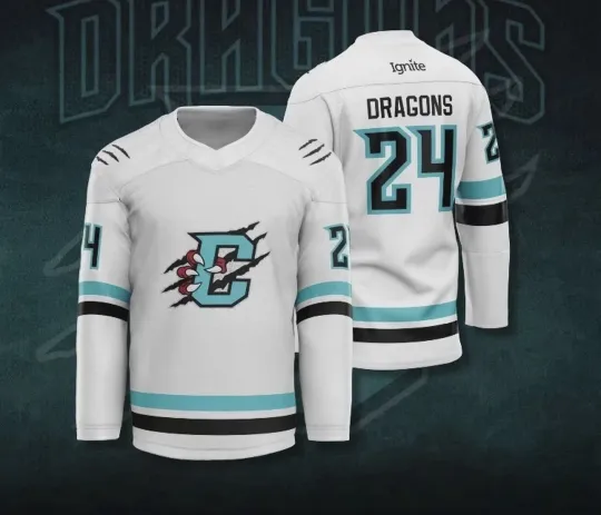 Discover Personalized Columbus Riverdragons Away Hockey Jersey