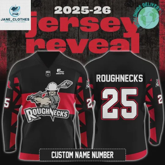 Discover Personalize Calgary Roughnecks 2025-26 Season Hockey Jersey