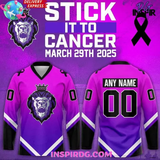Discover Personalized Reading Royals Stick It to Cancer Hockey Jersey