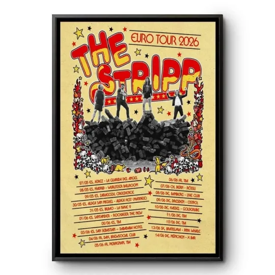 Discover THE STRIPP EU Tour 2026 Poster Concert Wall Art