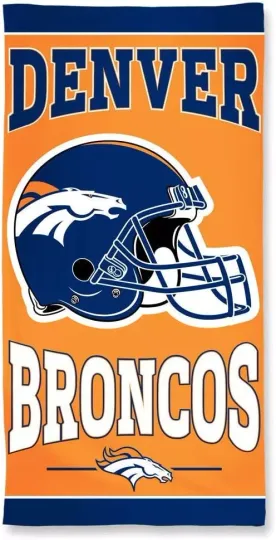 Discover WinCraft football Denver Football Beach Towel