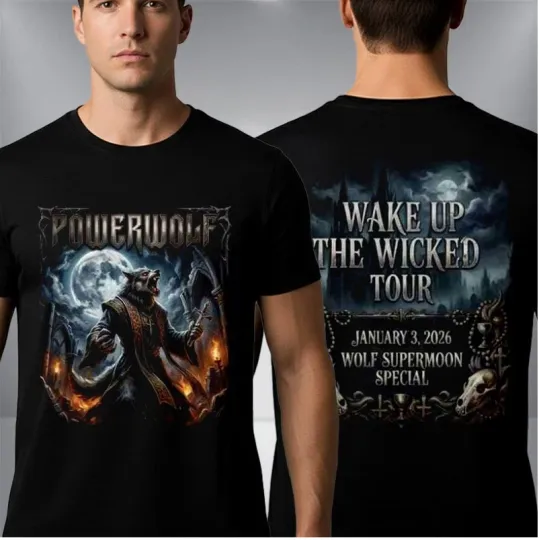 Discover Powerwolf Wake Up The Wicked Tour 2026 Exclusive T-Shirt