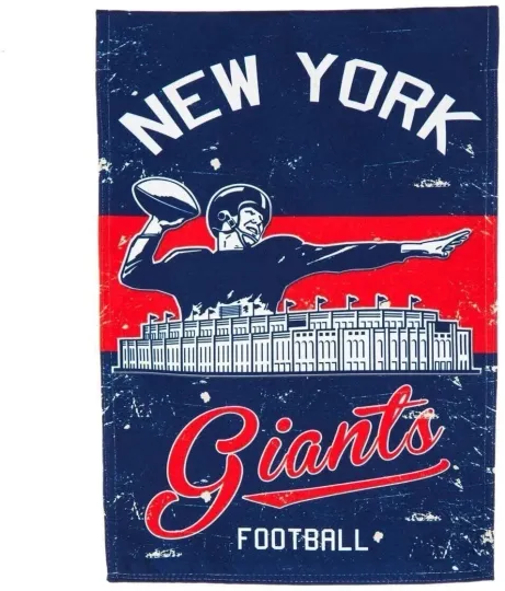 Discover New York Giants Premium Garden Flag Banner, Double Sided, Linen, Vintage...