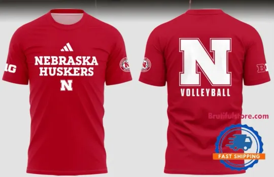 Nebraska Cornhuskers Volleyball 2025 Champions 3D T-Shirt