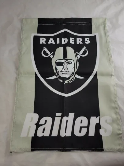 football Football Oakland Raiders 18"x12" Garden Flag New Double Sided