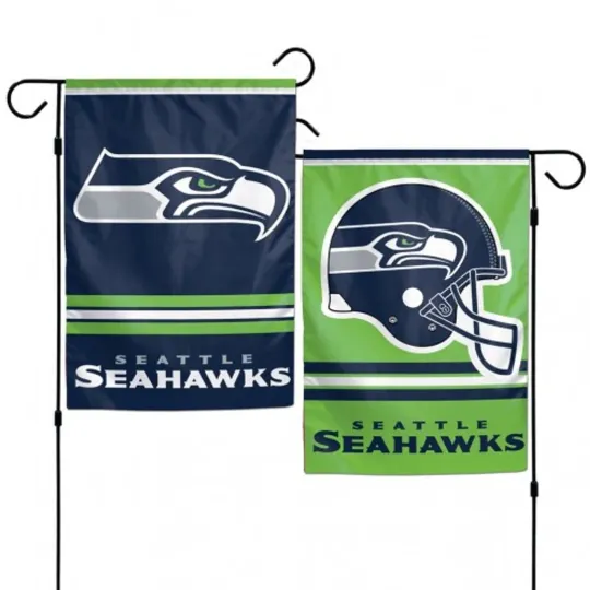 football Seattle Seahawks Garden Flag 12x18 2-Sided Flags Yard Decor