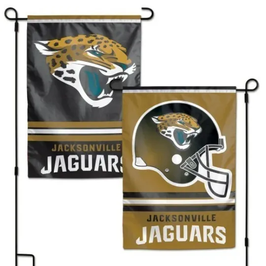 Discover JACKSONVILLE JAGUARS DOUBLE SIDED GARDEN FLAG 12"X18" YARD BANNER OUTDOOR RATED