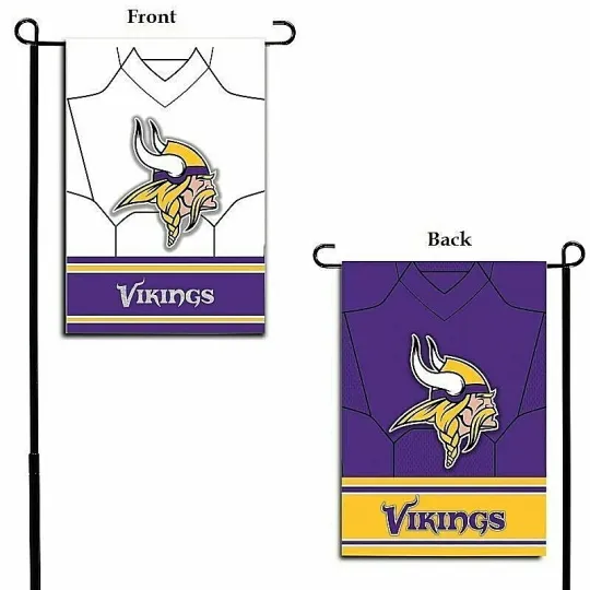 Minnesota Vikings football  12.5"  x 18" Jersey Foil Garden Flag