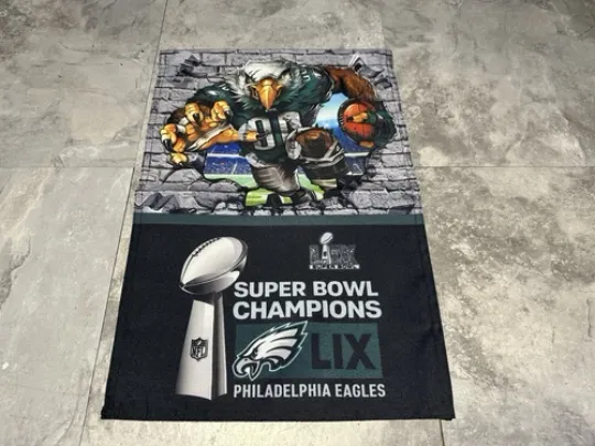 Discover PHILADELPHIA Eagles Swoop Attack Sb 2 Sided 11.5 X 17.5 GARDEN FLAG / YARD Flag