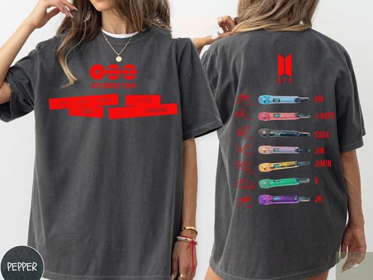 Comfort Colors Two-Sided BTS World Tour 2026 Shirt, BTS Concert 2026 Sweatshirt,Bangtan Comeback 2026 Shirt,Army Fan Concert Gift,BTS Merch