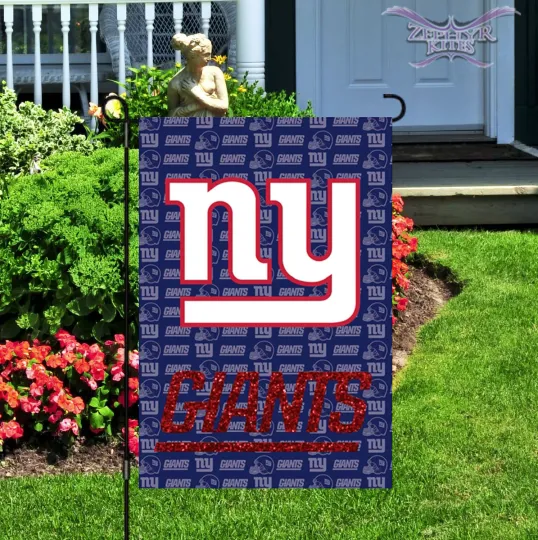 Discover New York Giants garden flag double sided 12"x18" Giants flag
