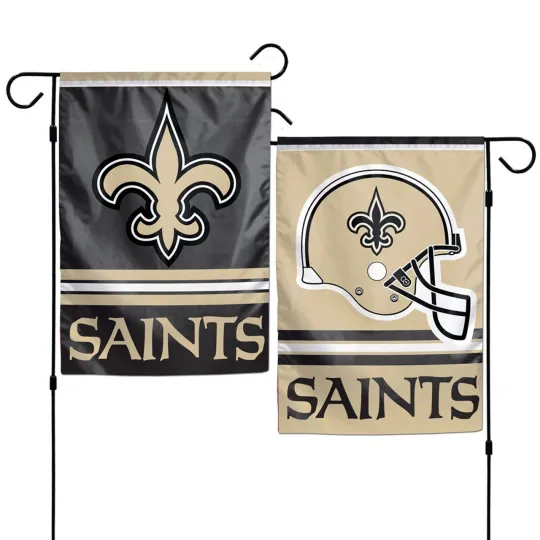 Set of 2-football New Orleans Saints 12x18 Garden Flags 2-Sided