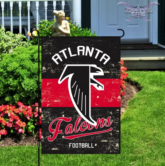 Vintage Atlanta Falcons garden flag 12" x 18" Double sided